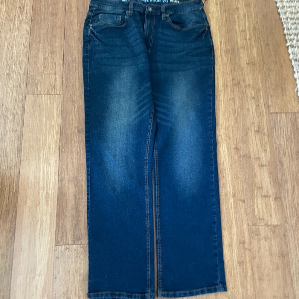 Buffalo David Bitton Dark Blue Straight Jeans